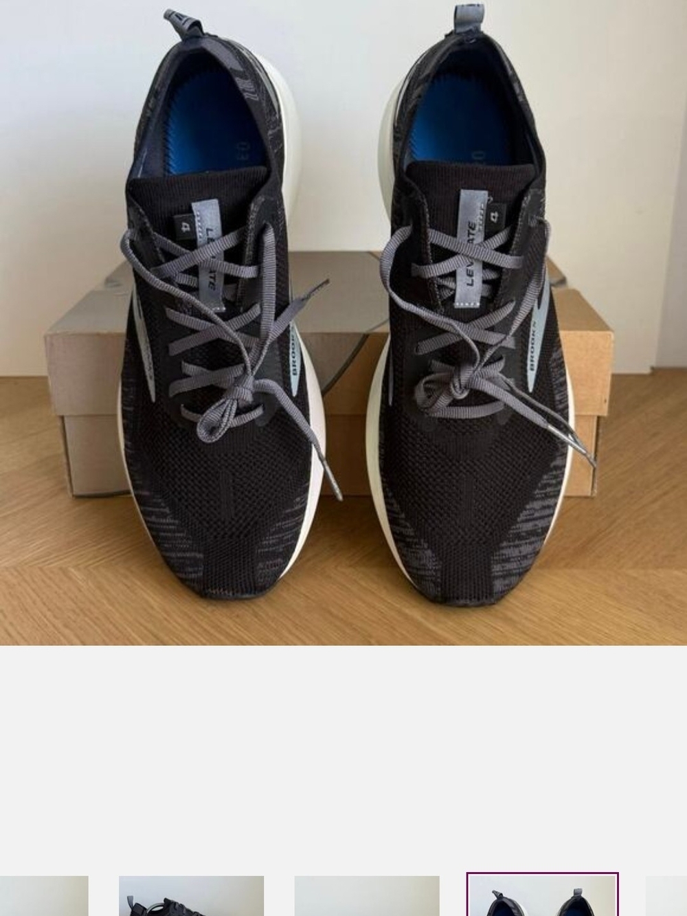 Brooks Levitate Running Shoe - Black & White - Picture 6 of 9